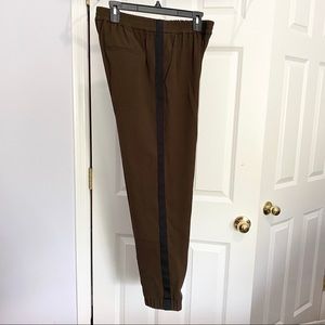 Zara: Olive Green Tuxedo Joggers